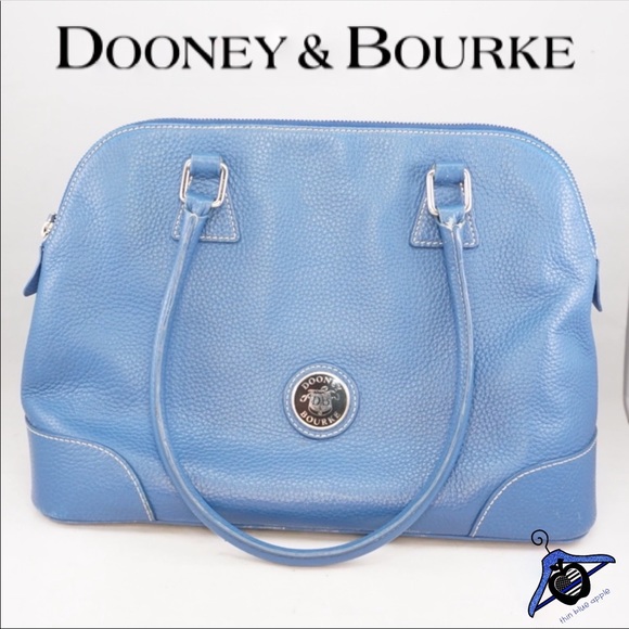 Dooney & Bourke Handbags - Dooney & Bourke Sky Blue Leather Satchel Bag